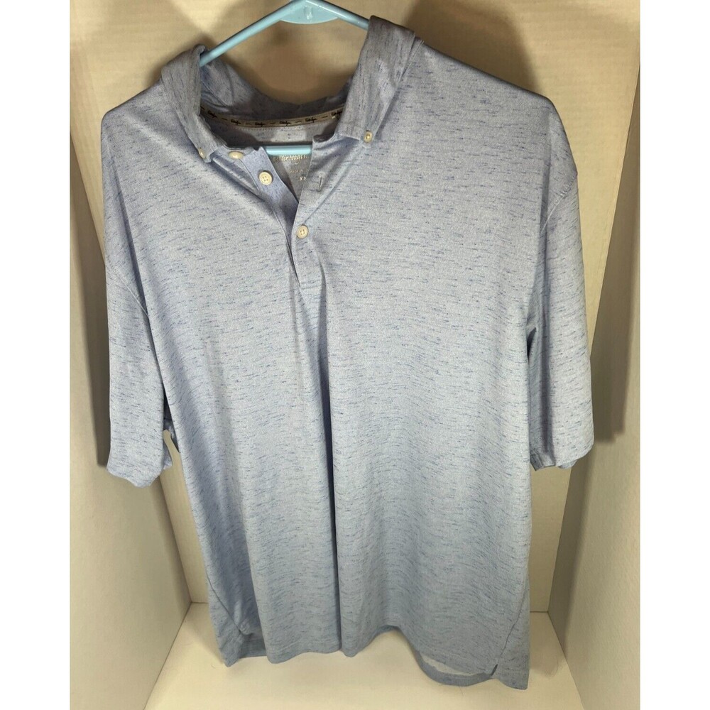 Walter Hagen Golf Polo Mens 2XL Speckled Print Blue Short Sleeve Comfortable